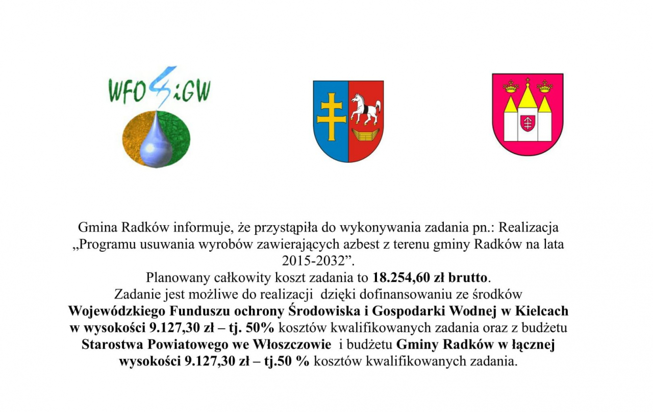 Program usuwania azbestu z terenu gminu Radków lata 2015-2032